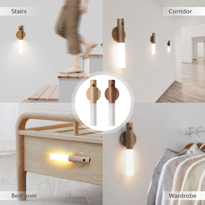 LuminaWood™ Smart Magnetic Wall Sconce & Night Light