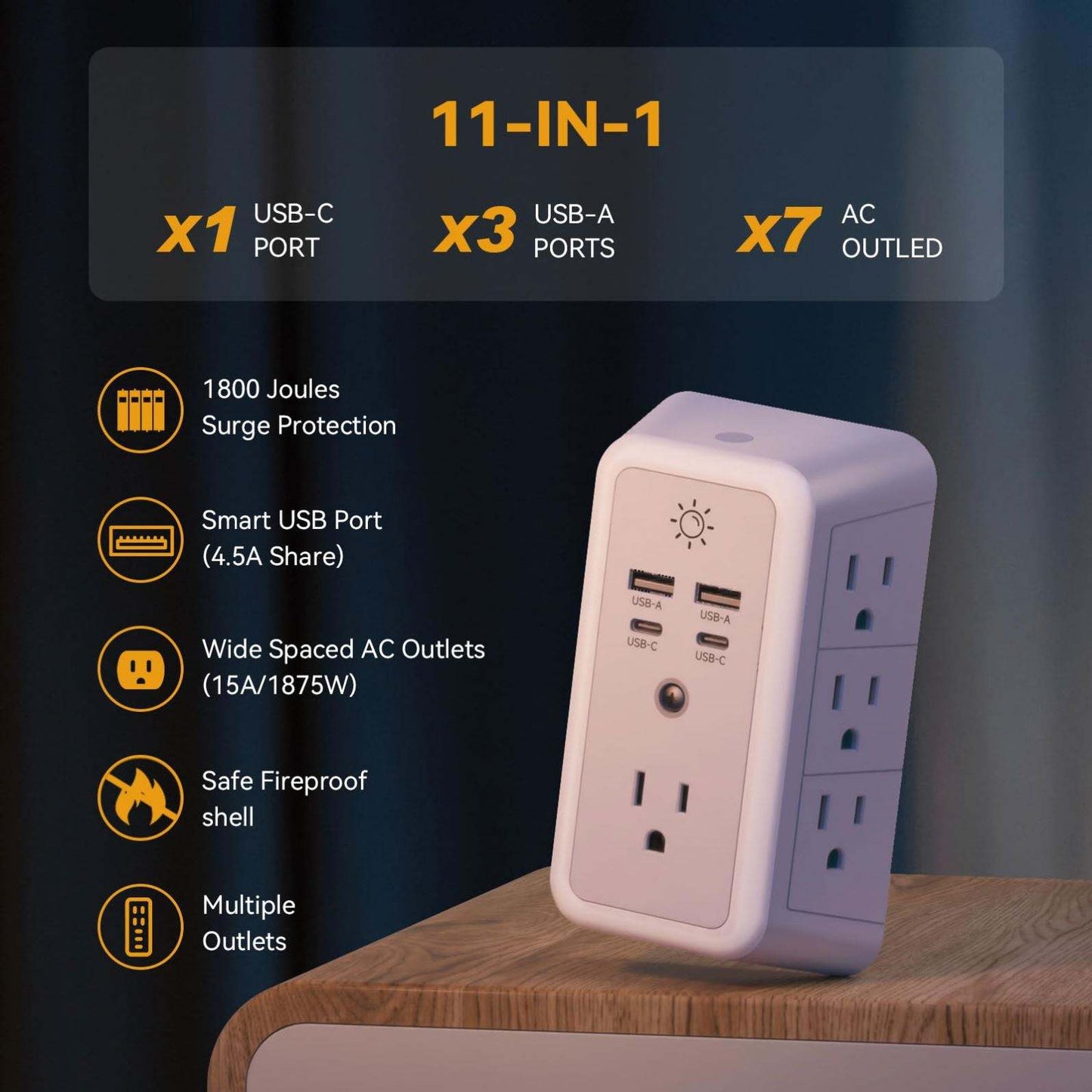 11-in-1 Wall Outlet Extender
