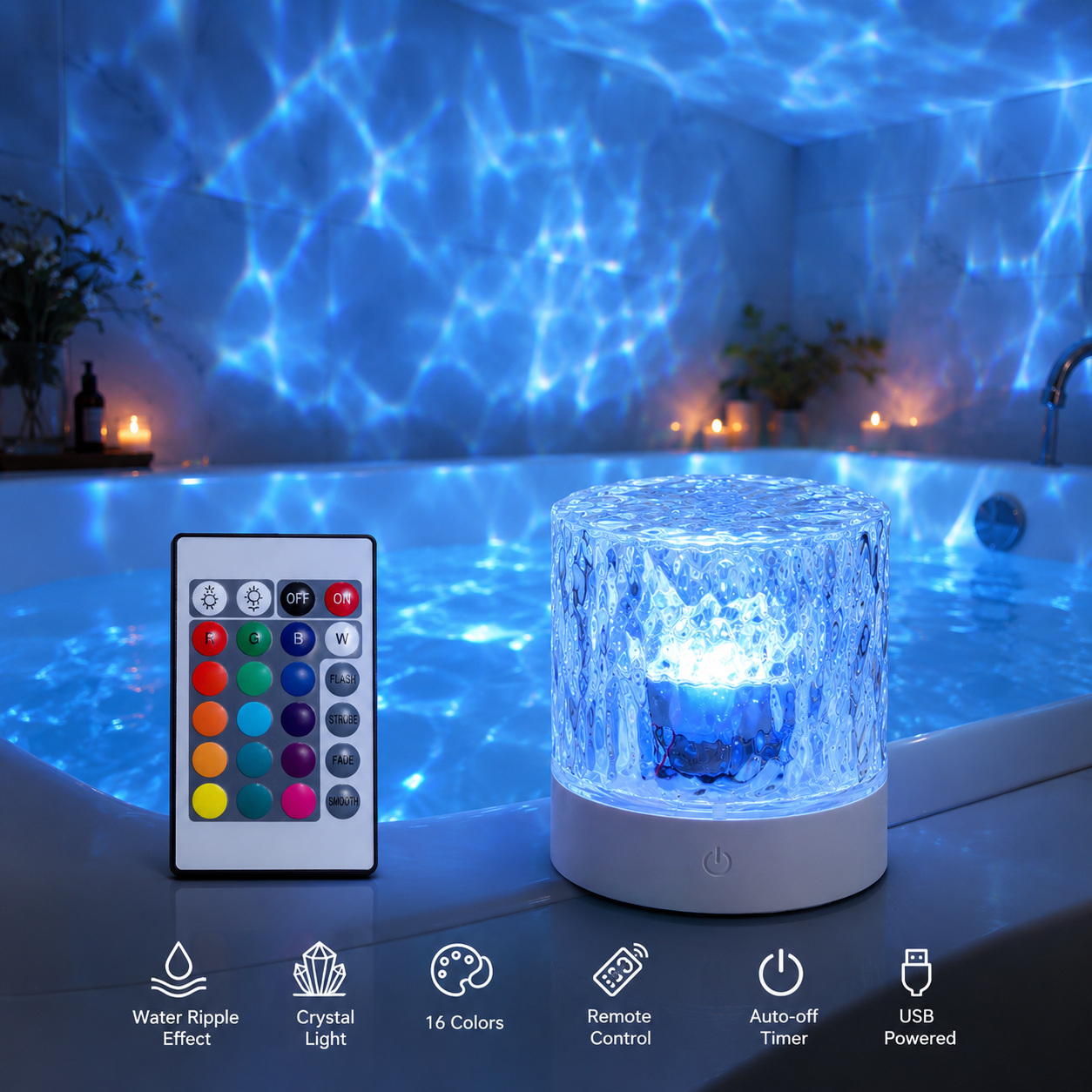 Crystal Water Ripple Lamp