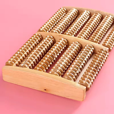 WoodRoll 6-Row Foot Massage Roller