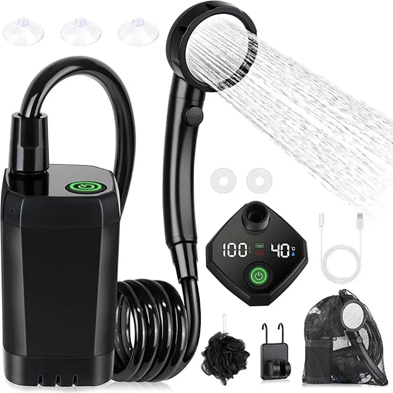 Rechargeable Portable Camping Shower | 6000mAh Battery