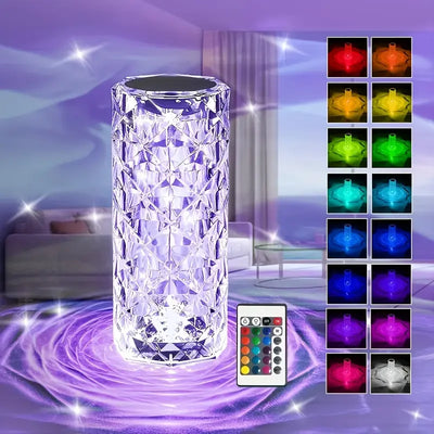 Rosalie Crystal Rose Table Lamp