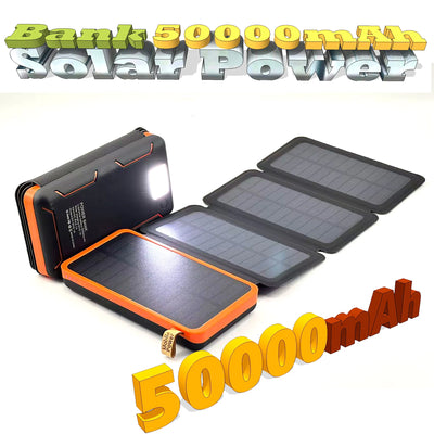 50000mAh Solar Power Bank with Foldable Panels