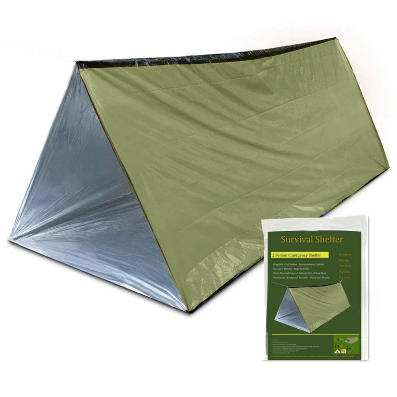 2-Person Waterproof Emergency Tube Tent | Compact Shelter