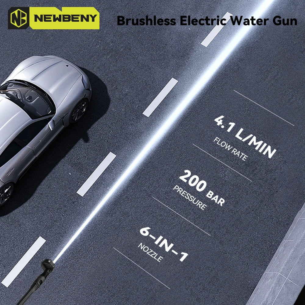 NEWBENY 200Bar Brushless Car Washer Gun
