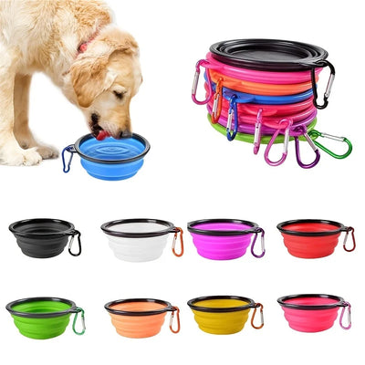 Collapsible Travel Pet Bowl – Portable Silicone Food &amp; Water Bowl
