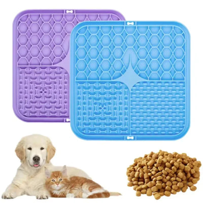 Pet Lick Mat – Silicone Slow Feeder &amp; Anxiety Relief Mat