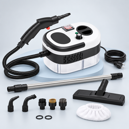 Portable High-Pressure Steam Cleaner with Attachment Kit